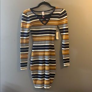 Striped sweater dress